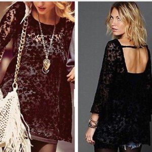 Gypsy Junkies Velvet Burnout Bell Sleeve Tunic